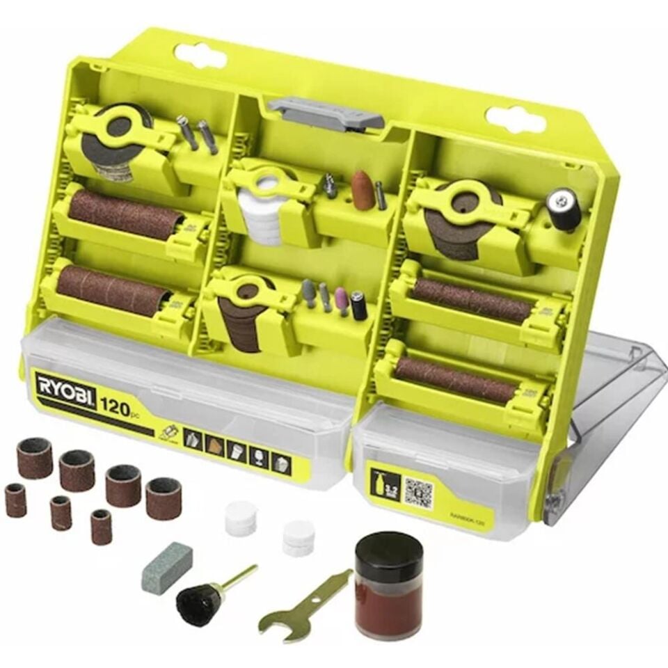 RYOBİ RAR800K-120 120 Parça Çok Amaçlı Gravür Uç Seti (5132005872)