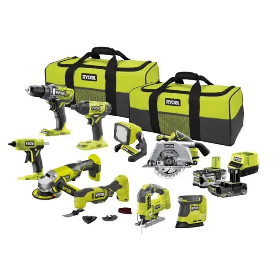 RYOBİ R18CK9-252SL 18V 9'LU Kombo Set (5133006552)