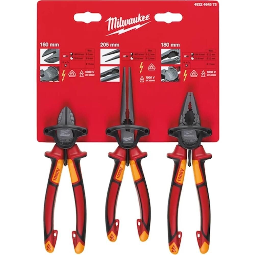 MİLWAUKEE VDE 3 Parça Pense Seti (4932464575)