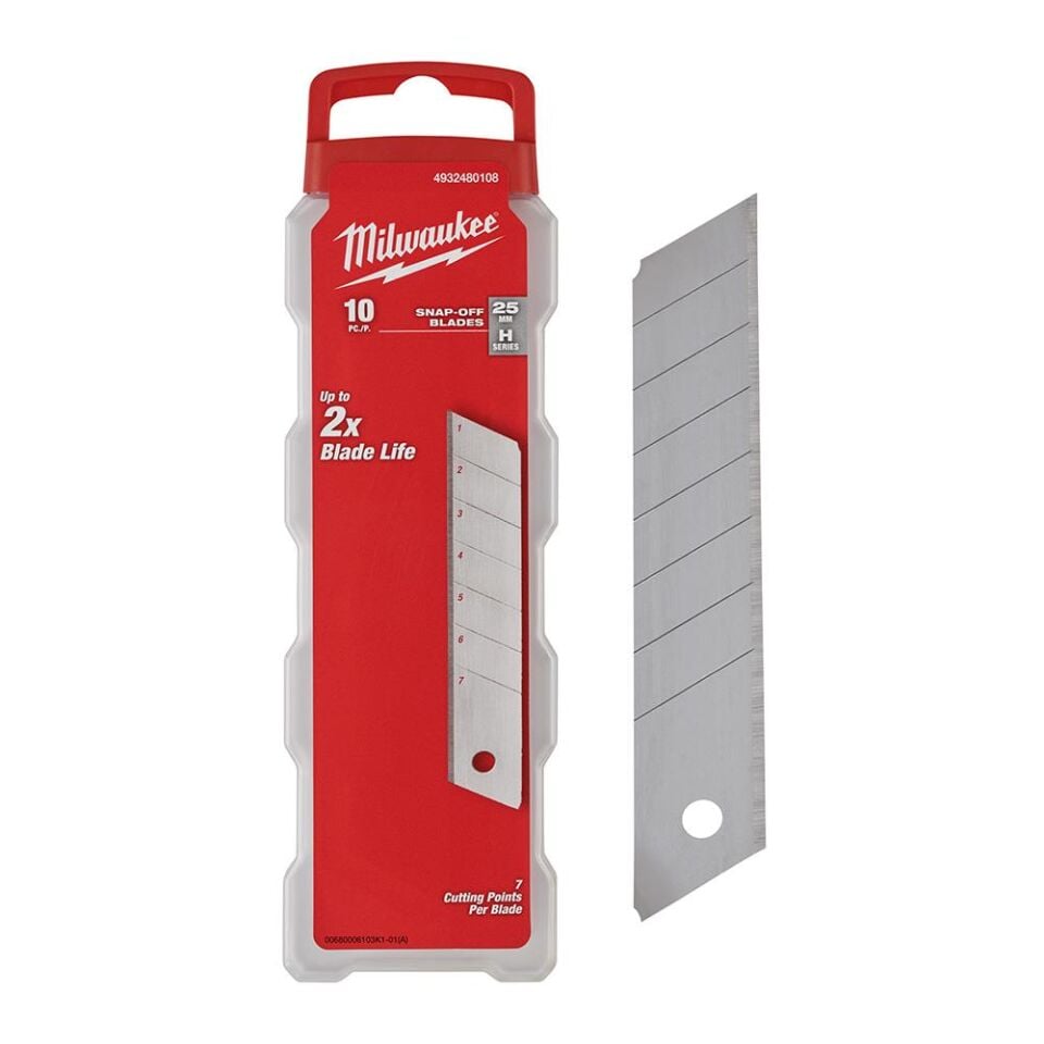 MİLWAUKEE Ayarlı Maket Bıçak Yedeği 25 Mm 10'Lu  (4932480108)
