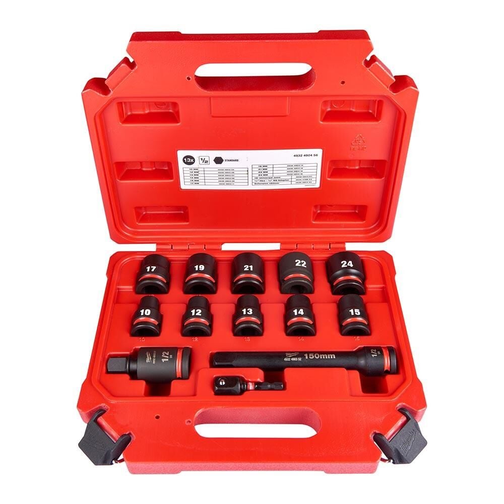 MİLWAUKEE Lokma Endüstiriyel Darbeli Shw  1/2 İnç Std Set - 13 Parça  (4932480456)