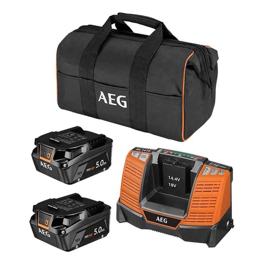 AEG SET LI 1850SHD 5.0Ah Akü ve Şarj Cihazı Seti (4935478945)
