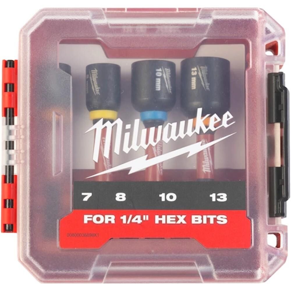 MİLWAUKEE Shocwave Adaptör Hex Lokma 4 Parça (7-8-10-13mm) (4932492445)