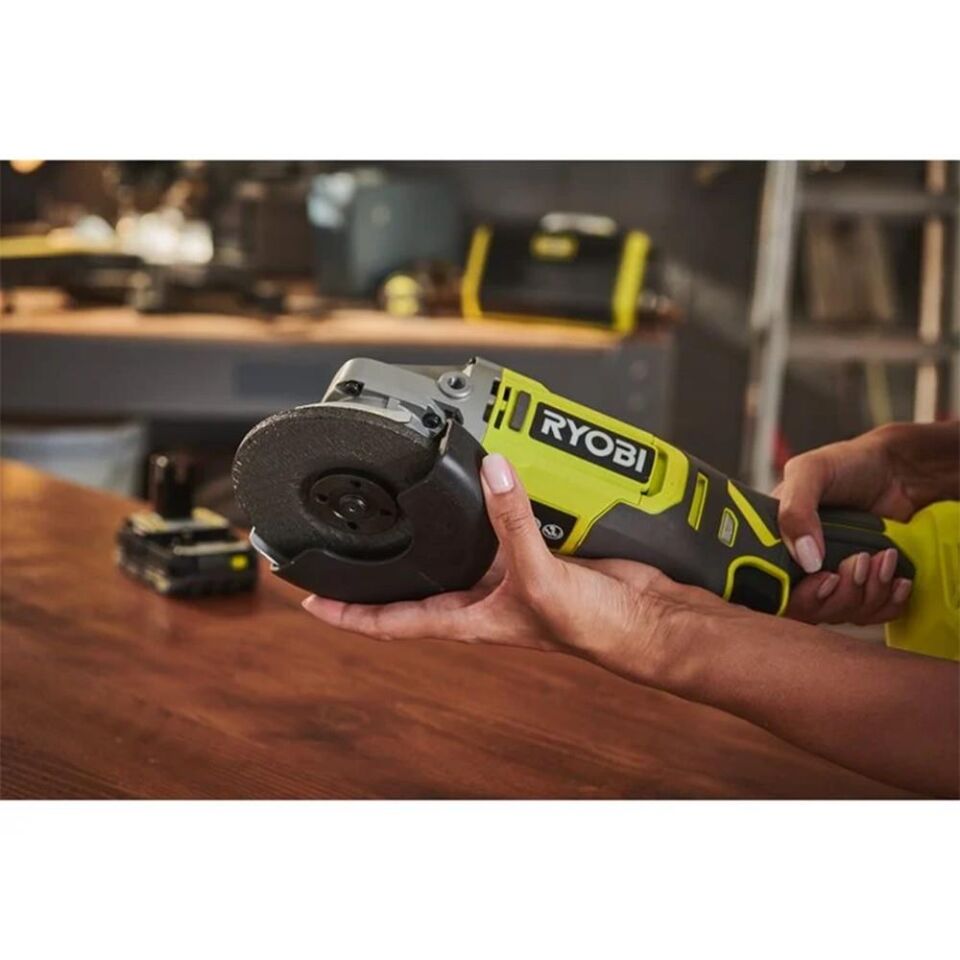 RYOBİ RAG18115-0 18V Akülü Avuç Taşlama 115mm (Akü Dahil Değildir.) (5133005402)