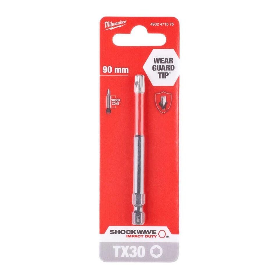 MİLWAUKEE Bits Uç Tx 30 90 Mm Shockwave  (4932471575)
