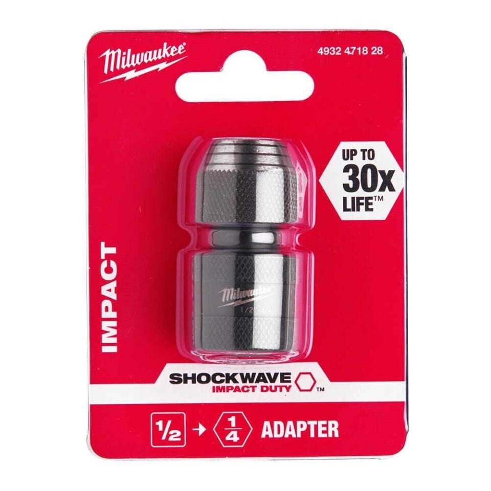 MİLWAUKEE Bits Uç Adaptörü 1/2 Sdden 1/4 Geçiş Shockwave  (4932471828)
