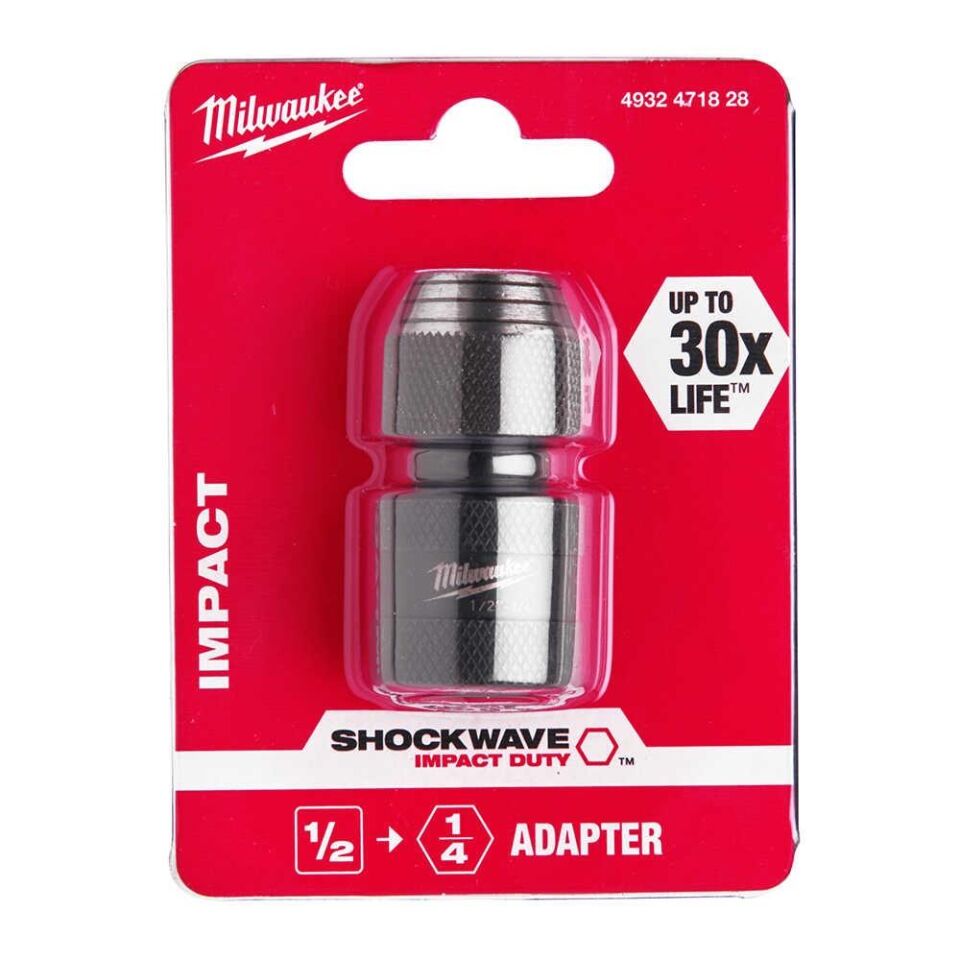 MİLWAUKEE Bits Uç Adaptörü 1/2 Sdden 1/4 Geçiş Shockwave  (4932471828)