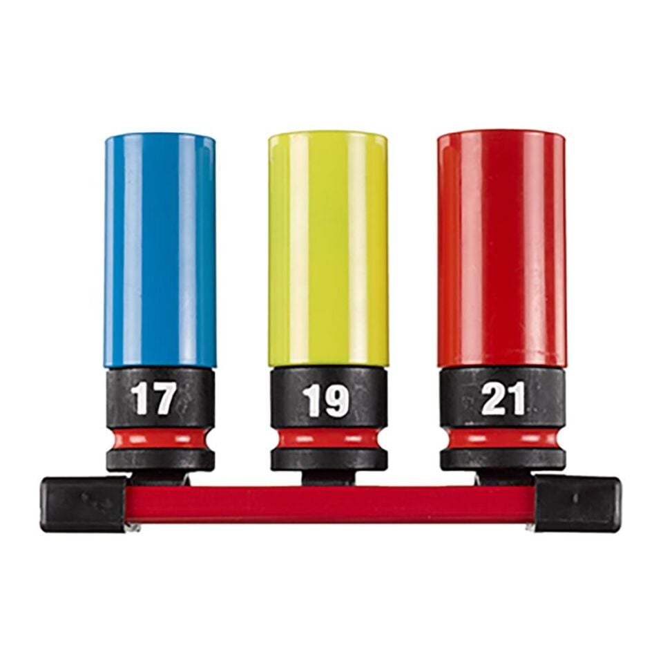 MİLWAUKEE Shockwawe Hex Soket Lokma Seti Otomotiv 3 Parça 17-19-21Mm  (4932493370)