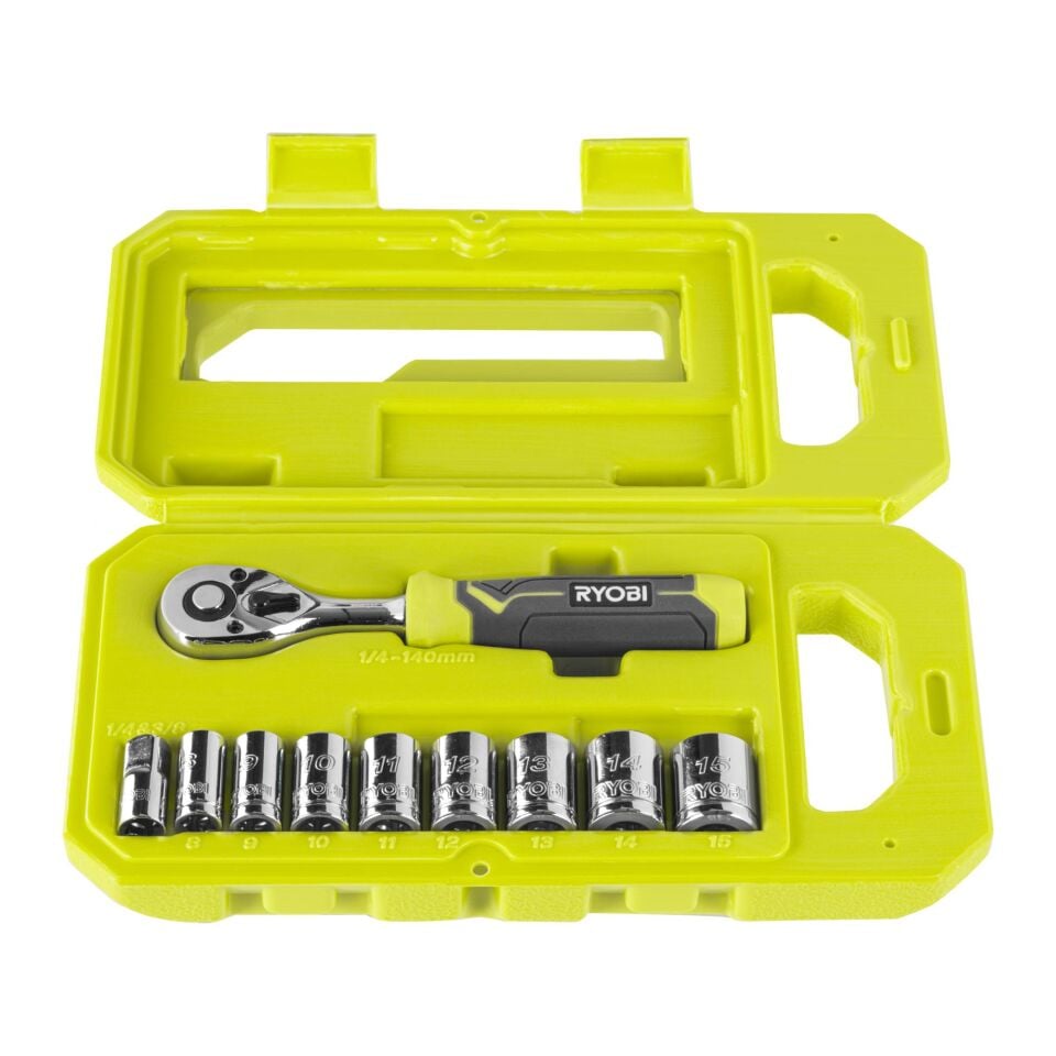 RYOBİ RHRS10PC Cırcırlı Lokma Seti 1/4 10 Parça (5132006067)
