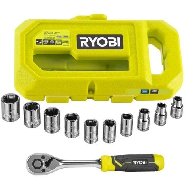 RYOBİ RHRS10PC Cırcırlı Lokma Seti 1/4 10 Parça (5132006067)
