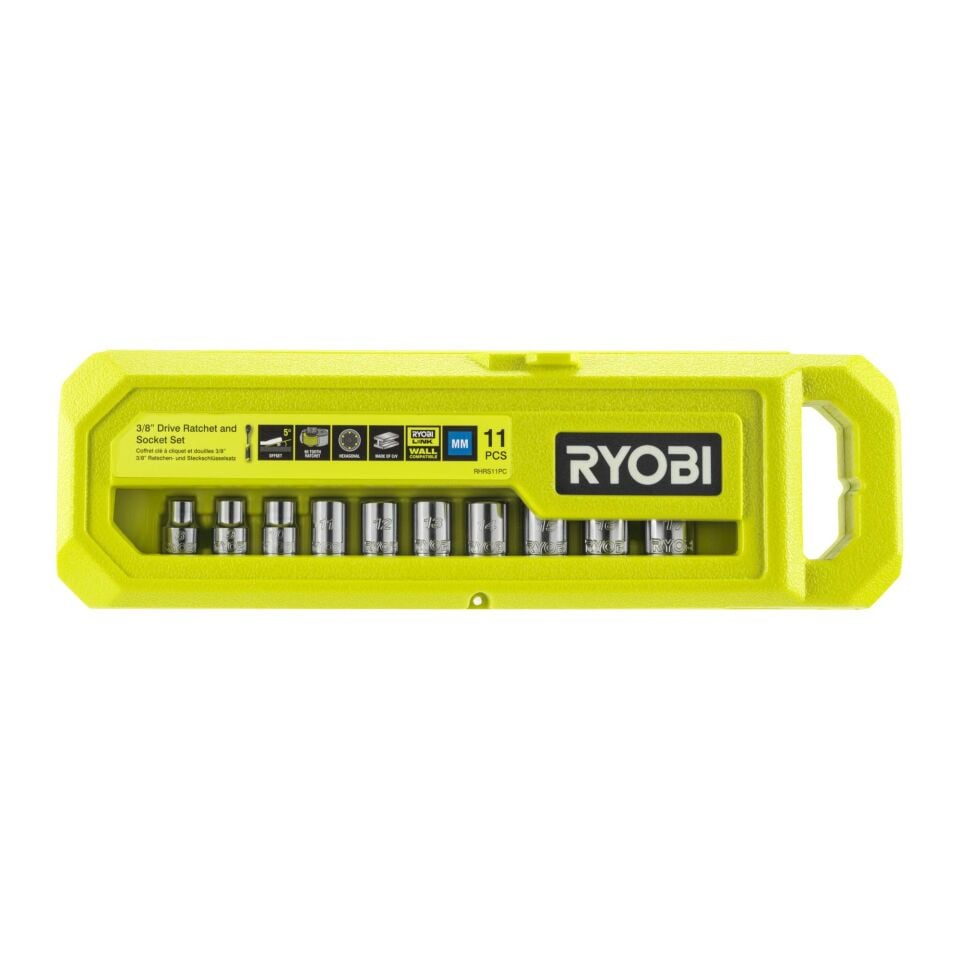 RYOBİ RHRS11PC Cırcırlı Lokma Seti 3/8 11 parça (5132006068)
