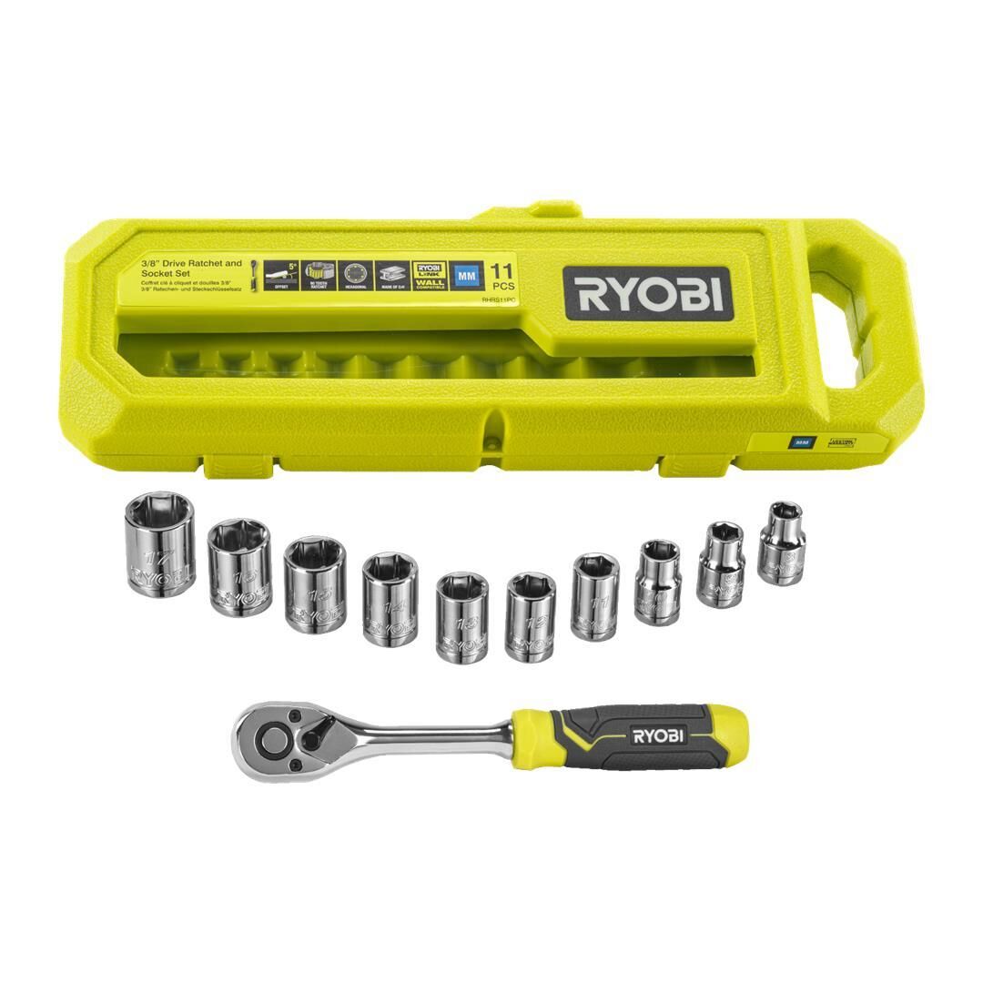 RYOBİ RHRS11PC Cırcırlı Lokma Seti 3/8 11 parça (5132006068)