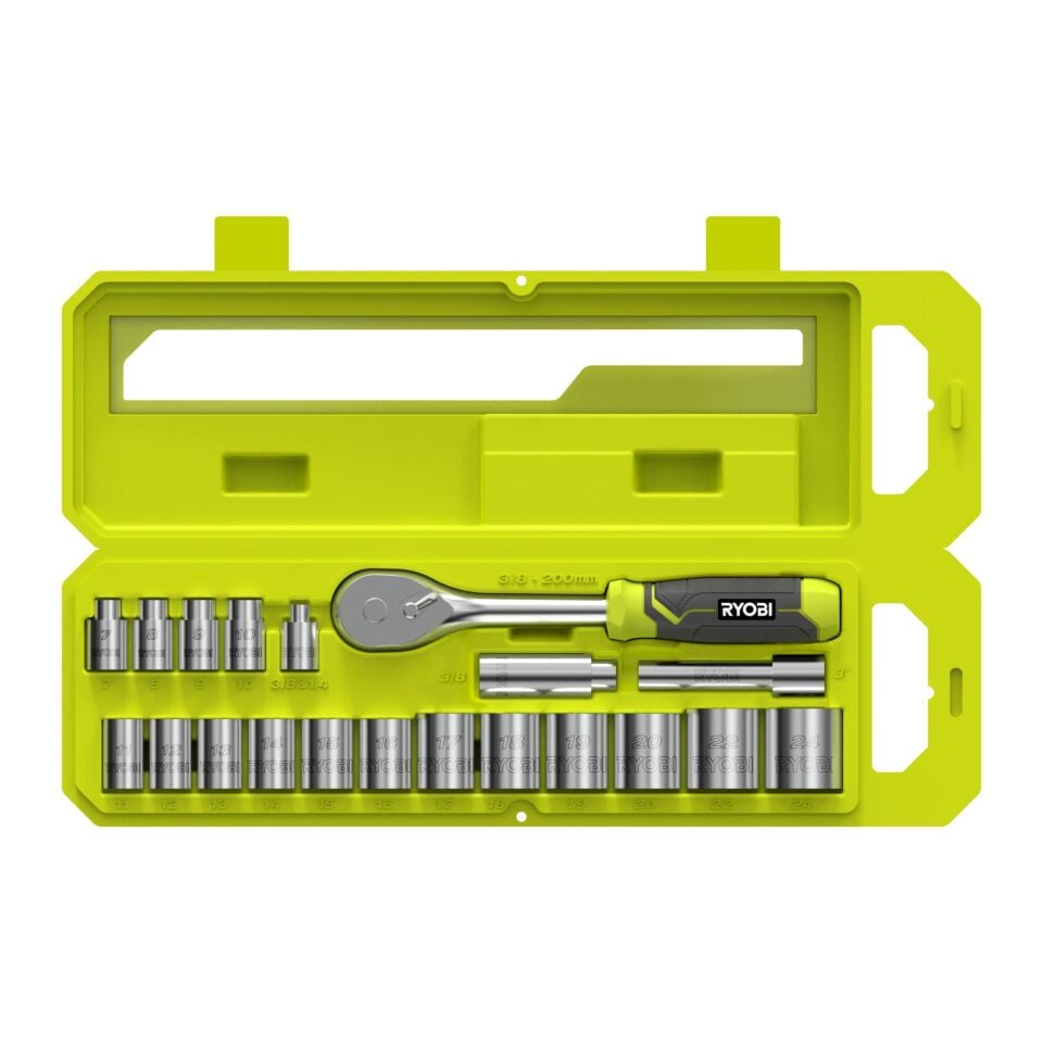 RYOBİ RHRS20PC Cırcırlı Lokma Seti 3/8 20 Parça (5132006069)