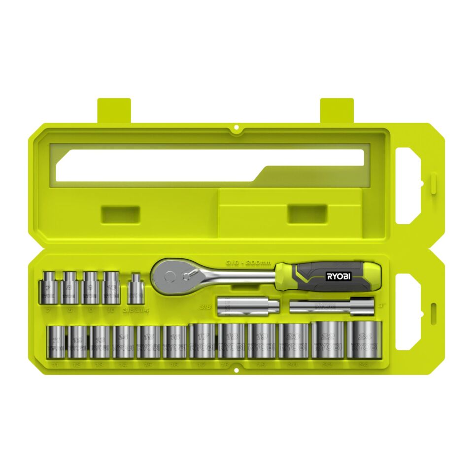 RYOBİ RHRS20PC Cırcırlı Lokma Seti 3/8 20 Parça (5132006069)