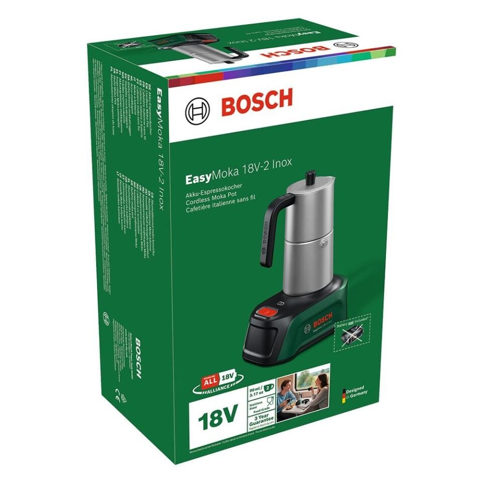 BOSCH EASYMOKA 18V-2 Inox Kahve Makinesi (Akü Dahil Değildir.) (0 603 9E4 100)