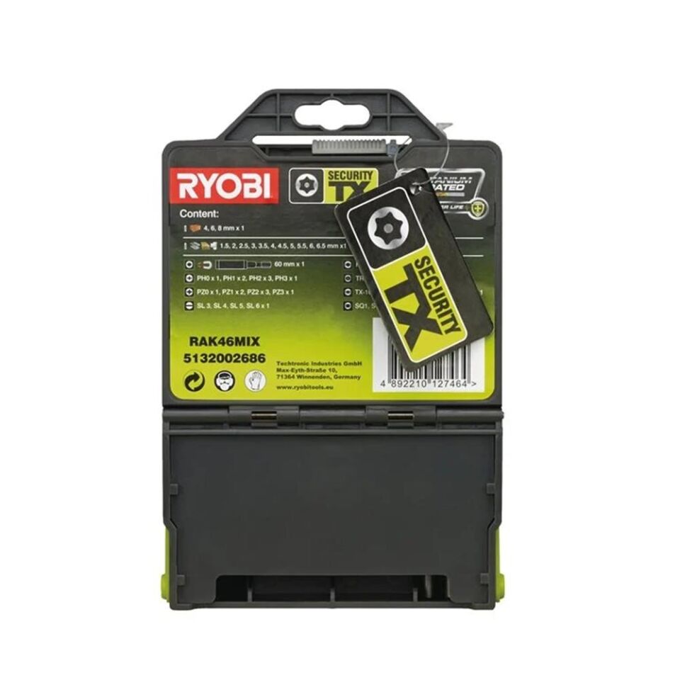 RYOBİ RAK46MIX 46 Parça Vidalama ve Delme Uç Seti (5132002686)