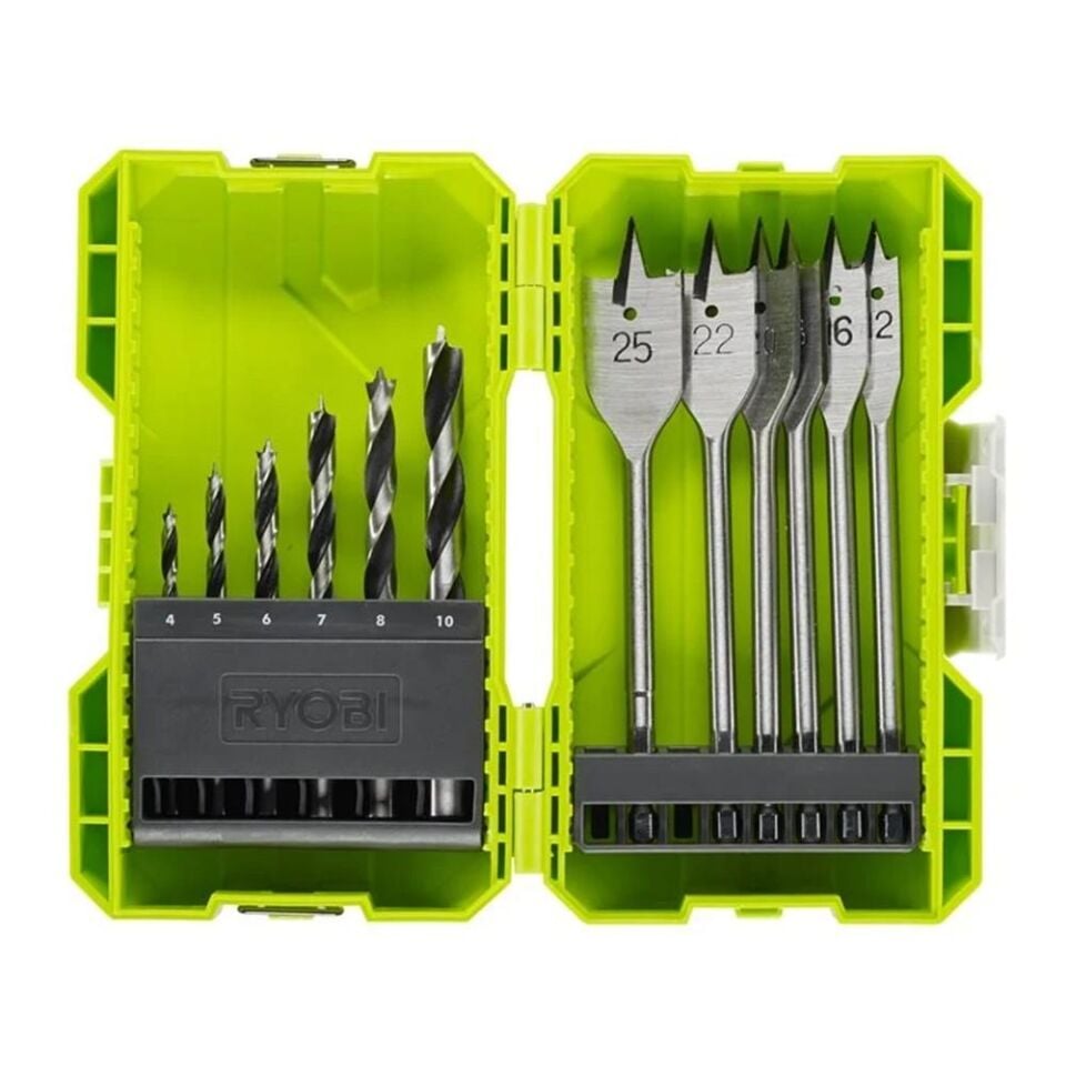 RYOBİ RAK12SWD 12 Parça Ahşap Delme Seti (5132003302)