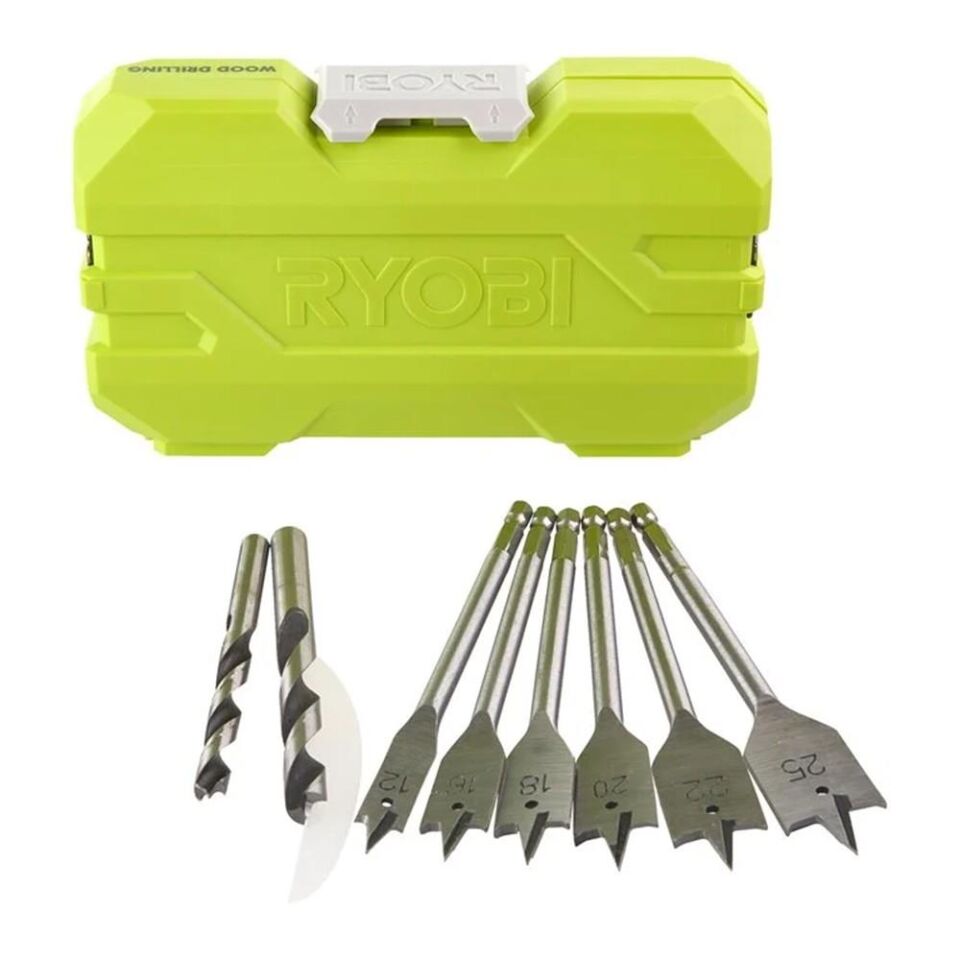 RYOBİ RAK12SWD 12 Parça Ahşap Delme Seti (5132003302)