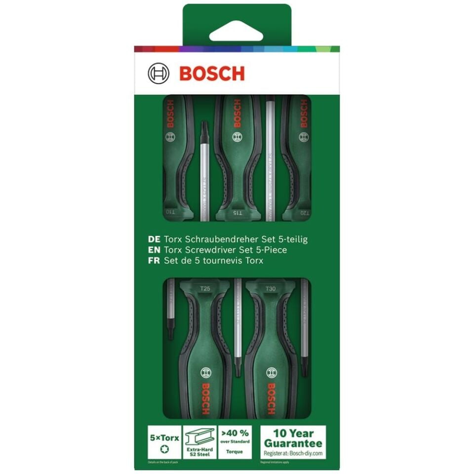 BOSCH Torx Tornavida Seti 5 Parça (1 600 A02 BX6)