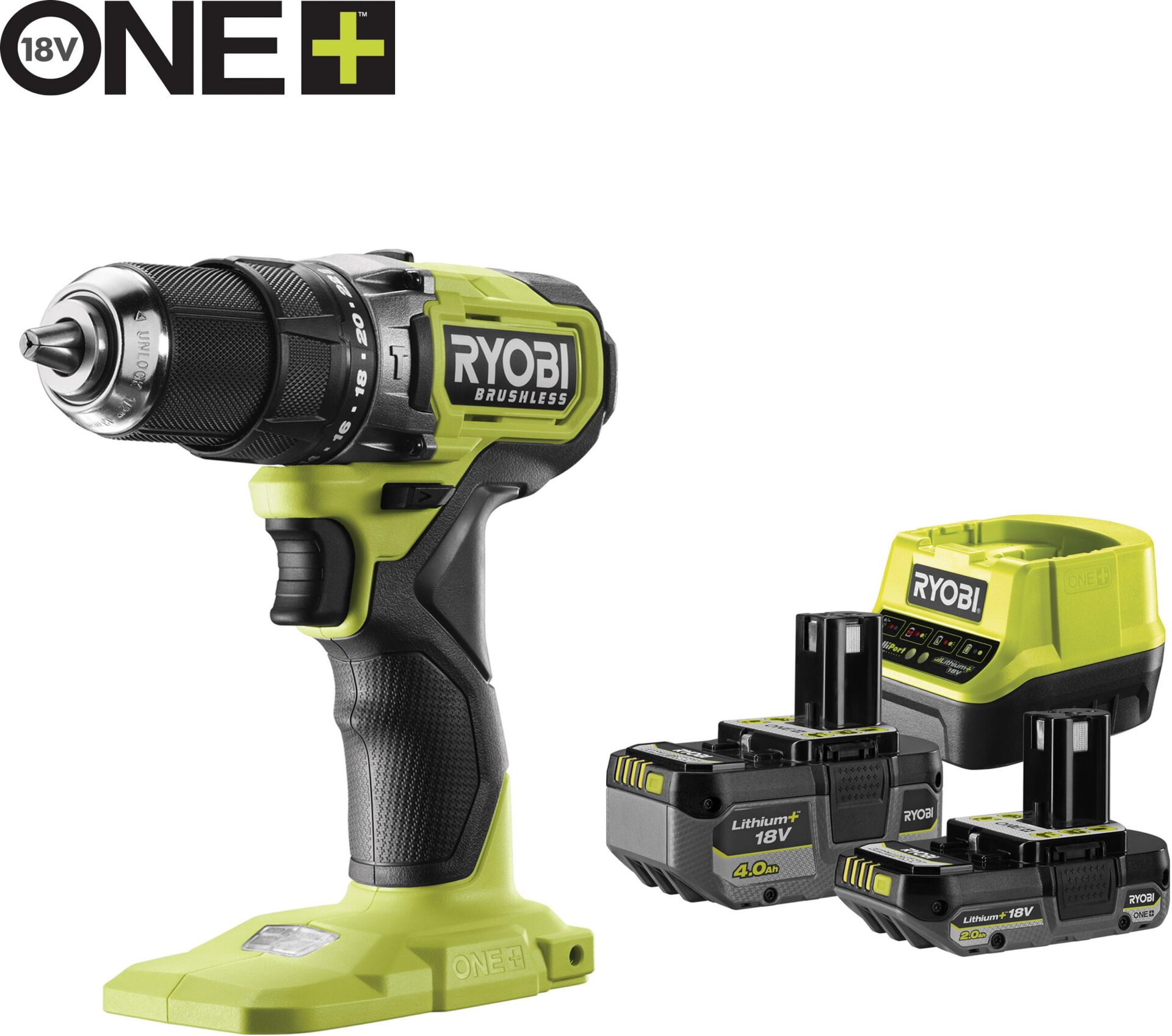 RYOBİ RPD18BL1-2C42S 18V Akülü Darbeli Matkap (5133006138)