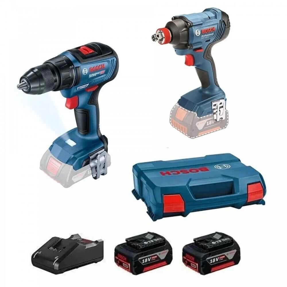 BOSCH GDX 180 Li + GSR 18V-50 Somun Sıkma ve Vidalama (2x5.0Ah) Akülü Set (0 615 990 N3F)
