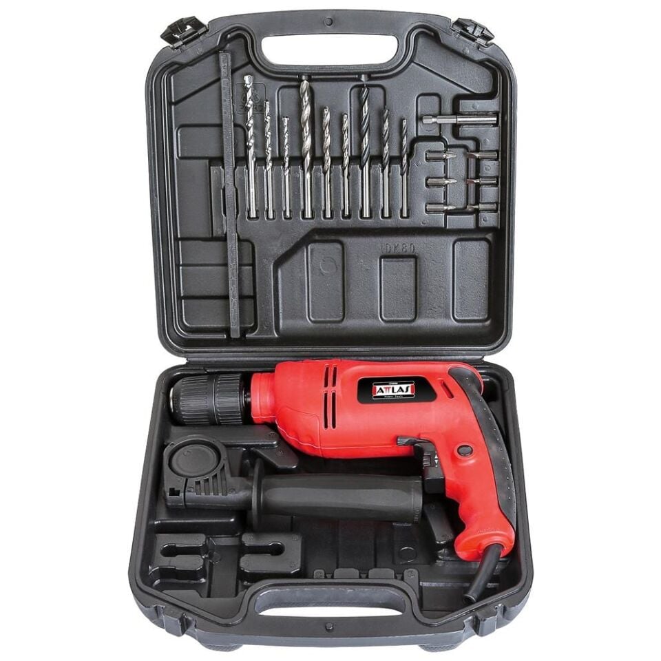 ATTLAS ATM 810 Darbeli Matkap + 16 Parça Uç Seti (A0101022)